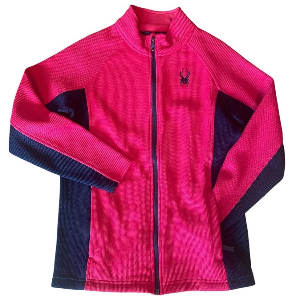 Spyder Full Zip Stryke Jacket Kids Size Large 14-16 Red and Black NWOT